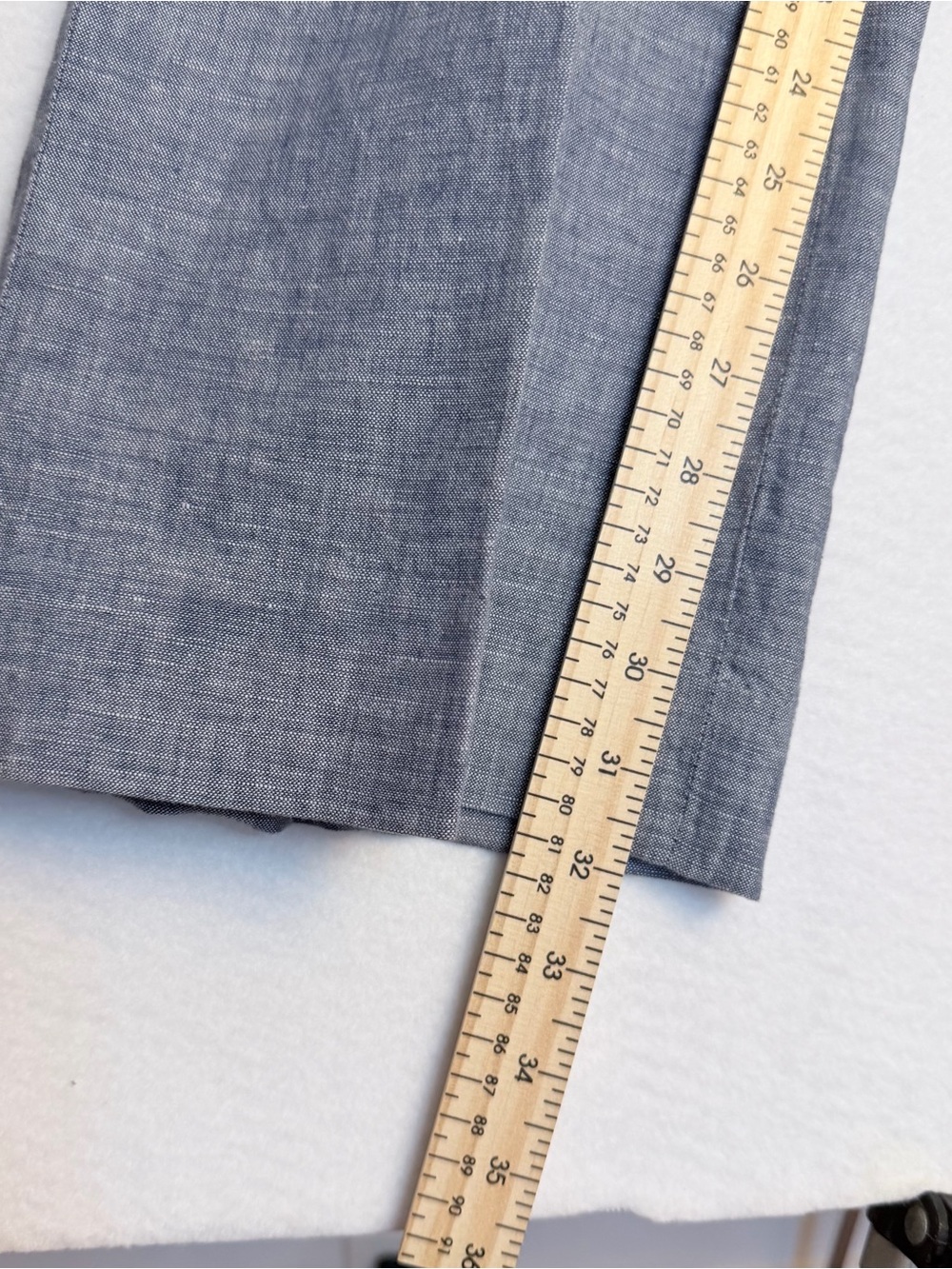 Banana Republic Women’s Martin Fit Linen Cotton Pants Size 12 Blue Trouser Fall - Picture 7 of 7